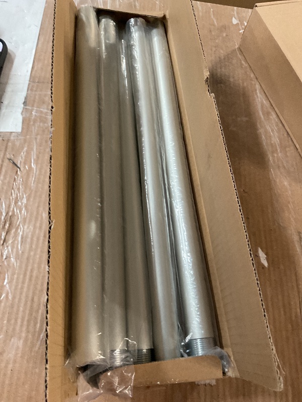 Photo 1 of ***(MISSIMG PARTS)***
VOIIY Silver Curtain Rods for Windows 48 to 84 Inch(4-7 Feet),1" Diameter Drapery Rods with Modern Style End Cap Finials,Size:36-88 Inch,Antique Silver