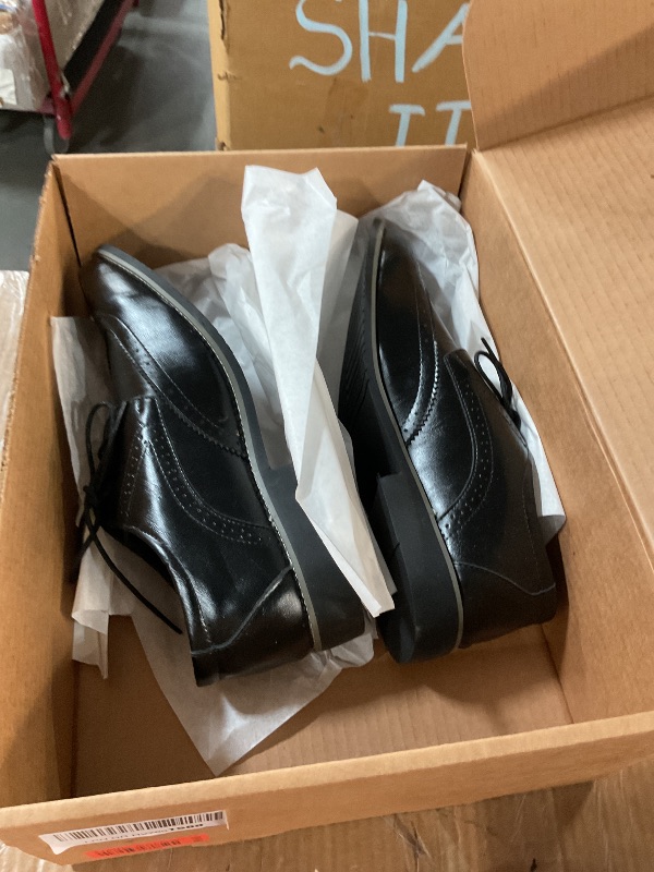 Photo 1 of (USED/FAIR) U-lite Women's Perforated Lace-up Wingtip Leather Flat Oxfords Vintage Oxford Shoes Brogues Black 12