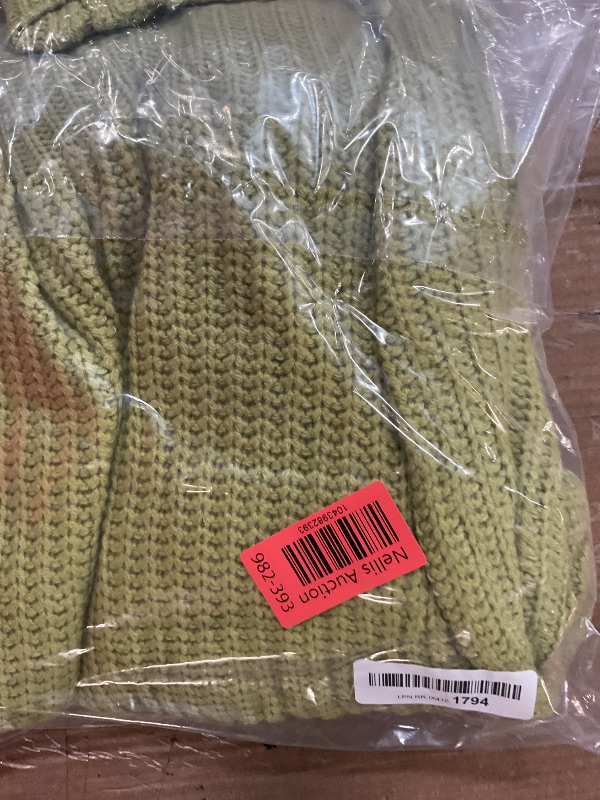 Photo 1 of (BAGGED) (XL) Women's 2024 Fall Casual Crop Cardigan Long Sleeve Full Zipper Oversized Knit Cardigans Sweaters Jacket Coat Light Green XL