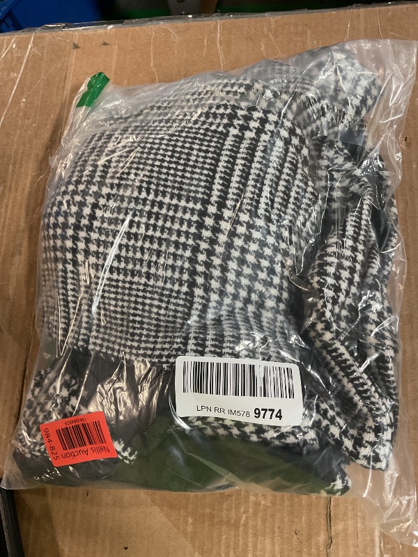 Photo 1 of *PICTURE ONLY USED AS REFERENCE/ PATTERN MAY VARY* chouyatou Women's Elegant Plaid Poncho Single Breasted Winter Casual Wool Blend Cape Cloak Coat (Small, Grey)