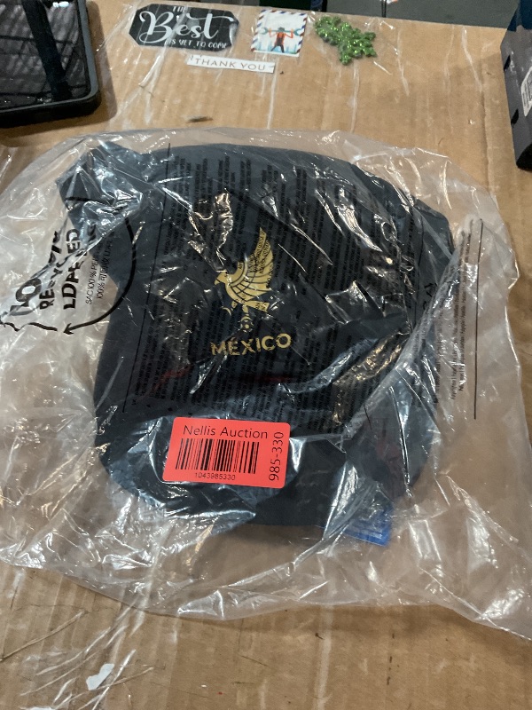 Photo 1 of adidas Unisex-Adult Mexico Soccer Cap, Black/Gold Metallic, One Size Fits All