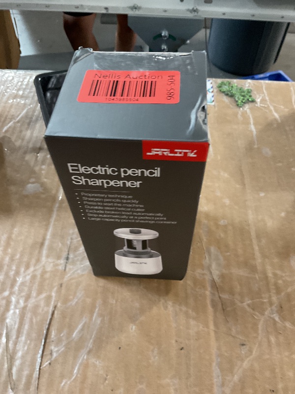 Photo 1 of ***(MISSING POWER CORD/ UNABLE TO TEST)***
JARLINK Electric Pencil Sharpener, Heavy-Duty Helical Blade to Fast Sharpen, Auto Stop for No.2/Colored Pencils(6-8mm), USB/Battery Operated in School Classroom/Office/Home (White)