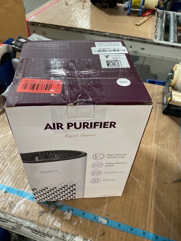 Photo 1 of Air Purifiers for Bedroom Home, MOOKA HEPA Air Purifier for Home Pets with Fragrance Sponge for Smoke Dust Pollen Dander Odor, Small Air Cleaner with Sleep Mode Night Light Timer, KJ067L, White