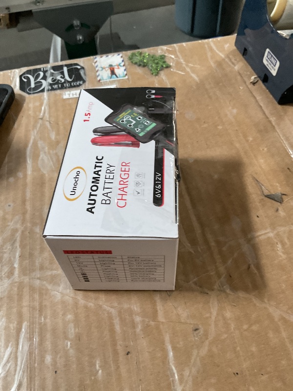 Photo 1 of 6V 12V Battery Charger 1.5A Automatic Battery maintainer trickle Battery Charger Smart Float Charger for auto car Motorcycle Lawn Mower Boat Motorcycle Snowmobile