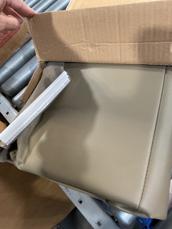 Photo 1 of (See images) HECASA LH Driver Bottom Seat Cover Compatible with 2002-2007 Ford F250 F350 Super Duty Lariat XLT Synthetic Left Side Leather (Medium Parchment Tan)