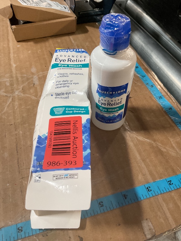 Photo 1 of *ONE* Bausch & Lomb Advanced Eye Relief, Eye Wash Solution, Cleanses, Refreshes, and Soothes for Daily or Emergency Use, 4 Fl Oz 