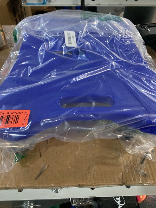 Photo 1 of ***cracked in middle***Champion Sports - CHSPGH1216 Plastic Scooter Board with Contoured Handles, Blue , 16 x 12 x 3 inches