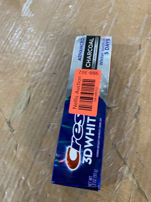 Photo 1 of ***1 only*** Crest 3D White Advanced Charcoal Teeth Whitening Toothpaste with Fluoride, 3.3 oz, Pack of 3