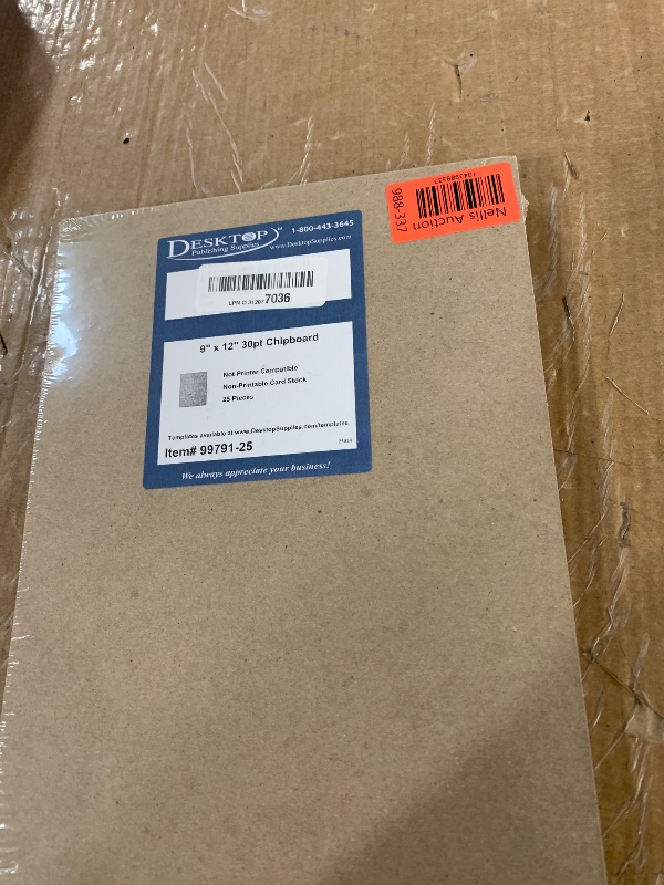Photo 1 of 30pt 9" x 12" Chipboard - Brown Kraft Cardboard - 25 Pieces