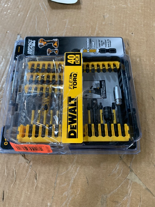 Photo 1 of ***(MISSING PARTS/ SEE NOTES)***
DEWALT Screwdriver Bit Set, Impact Ready, FlexTorq, 40-Piece (DWA2T40IR)