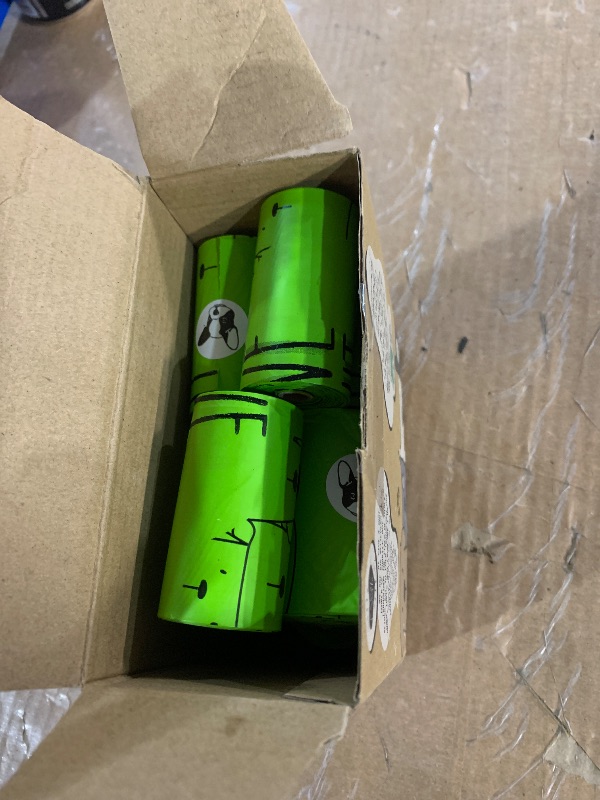 Photo 1 of 100% Certified Home Compostable Dog Poop Bags - 10% to Charity - ASTM D6400 & EN 13432 Compliant - 240 x Plant Based Compostable Poop Bags (16 Rolls)