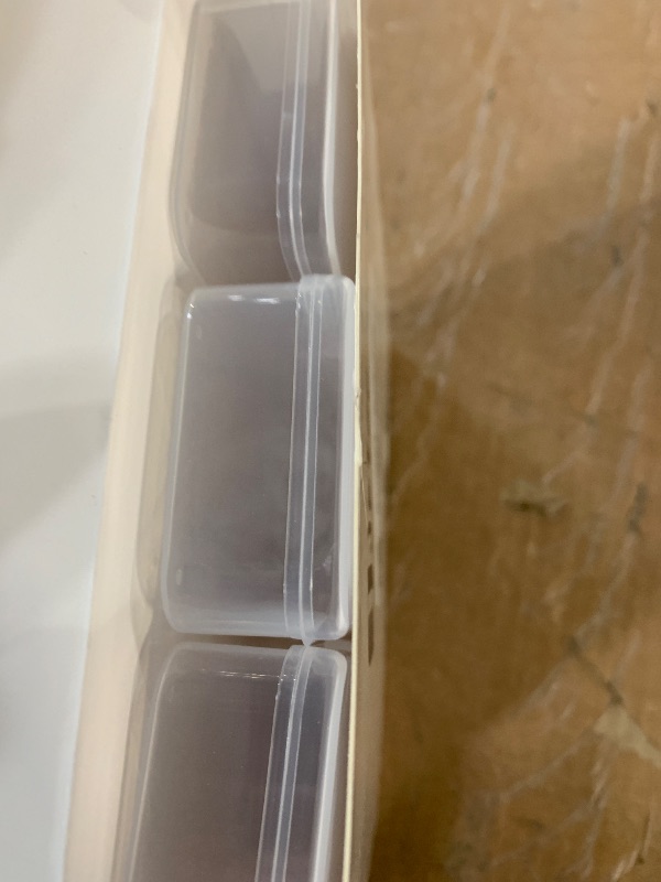 Photo 1 of 6 Pieces Mini Plastic Clear Beads Storage Containers Box for Collecting Small Items, Beads, Jewelry, Business Cards, Game Pieces, Crafts (3.27 x 2.13 x 1.02 Inch)