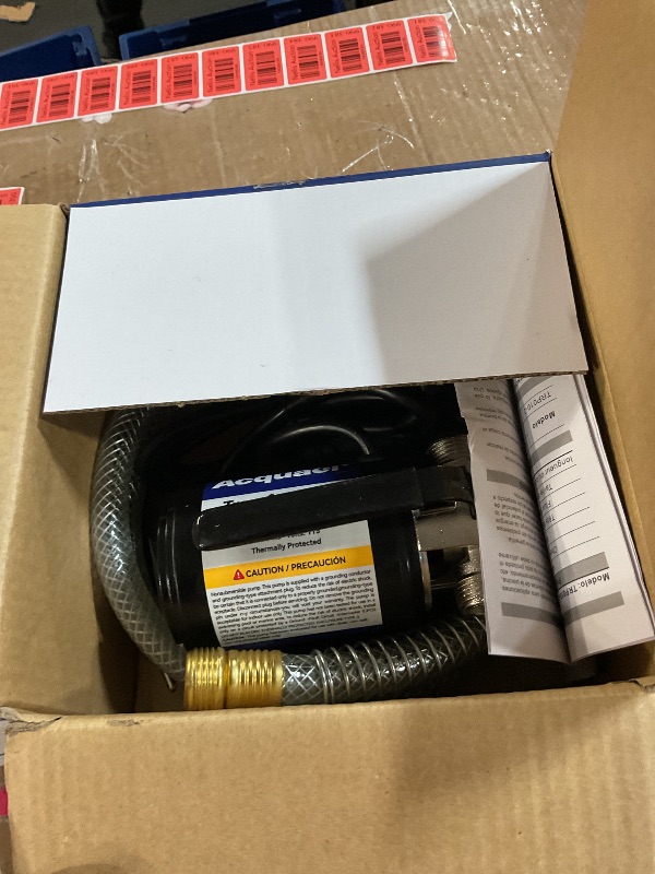 Photo 1 of Acquaer Portable Electric Utility Water Transfer Pump 115V 1/10 HP with Suction Hose Kit, Low Suction Water Removal for Water Beds, Pools, Rain Barrel, Aquariums