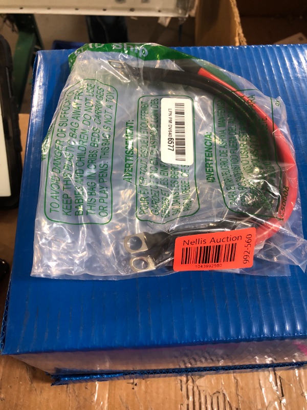 Photo 1 of (BAGGED) AWG Battery Cable 4 Gauge Pure Copper Battery Inverter Cables with 3/8 in Lugs Both Ends Power Inverter Wire Set for Automotive Solar Power Inverter Marine Boat RV Car Motorcycle (1FT)