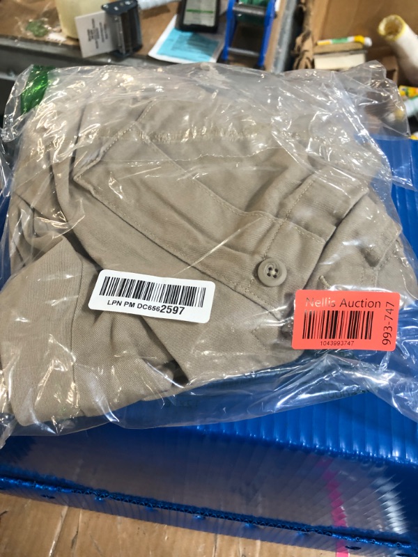 Photo 1 of (CARGO) (BAGGED) Amazon Essentials Men's Classic-Fit Wrinkle-Resistant Flat-Front Chino Pant (Available in Big & Tall), Khaki Brown, 29W x 30L