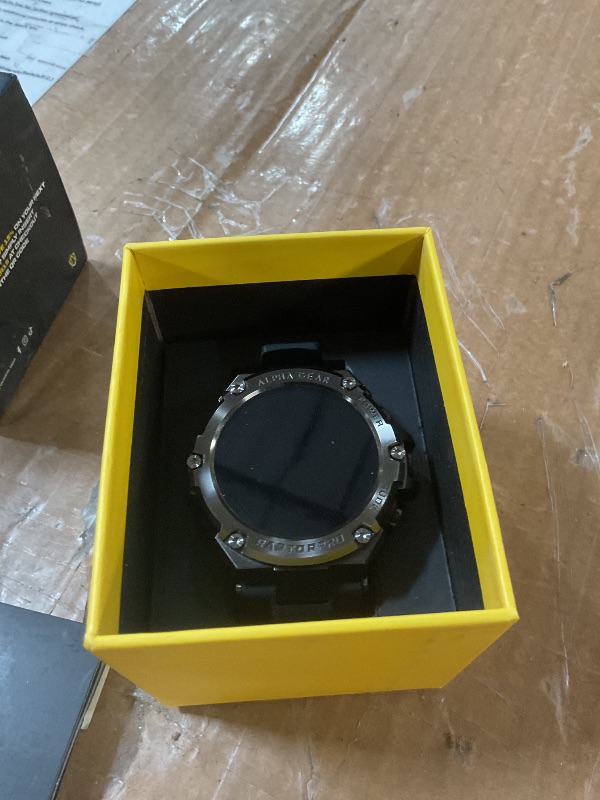 Photo 1 of ALPHAGEAR Raptor PRO Smartwatch for iPhone & Android, Rugged Smart Watch (Answer/Make Call), Wellness Tracker with 1.58" AMOLED Screen, 10-14 Days Battery, 5 ATM (2xScreen Protector Included)
