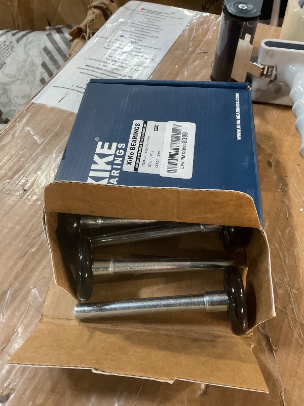 Photo 1 of (SEE NOTES) (BLUE NOT BLACK) XiKe 10 Pack Black 2" Nylon Garage Door Roller 4" Stem, Quiet/Durable and High Load, Use 6200-2RS Double Seals Precision Bearings. 