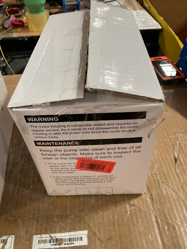 Photo 1 of ***(PARTS ONLY/ MAJOR DAMAGE/ MISSING PARTS)***AgiiMan 3200 GPH Pond Pumps - 200W Pond Pump for Outdoor Ponds with Filter Bag and 33 FT Cable, Submersible Water Pump Max Lifting Height 20 FT, Ultra Quiet Sump Pump for Pond, Waterfall, Fish Tank