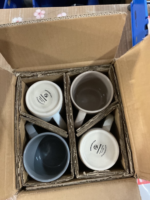 Photo 1 of ***(HEAVILY USED)***famiware Coffee Mugs for 4, 12 oz Mug Set, Dringking Cup with Handle for Coffee, Tea, Cocoa, Milk, Milkyway serise, Multi-color