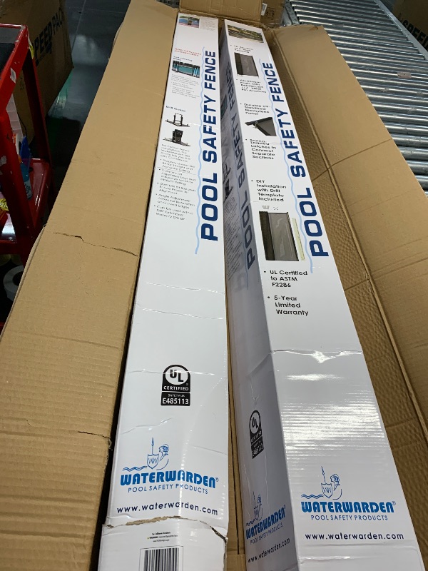 Photo 1 of  2 WaterWarden Pool Fence 5’ x 12’, Movable Child Safety Pool Fencing, Easy DIY Installation with Hardware Included, 5 Foot Inground Pool Mesh Fence to Protect Kids and Dogs Black