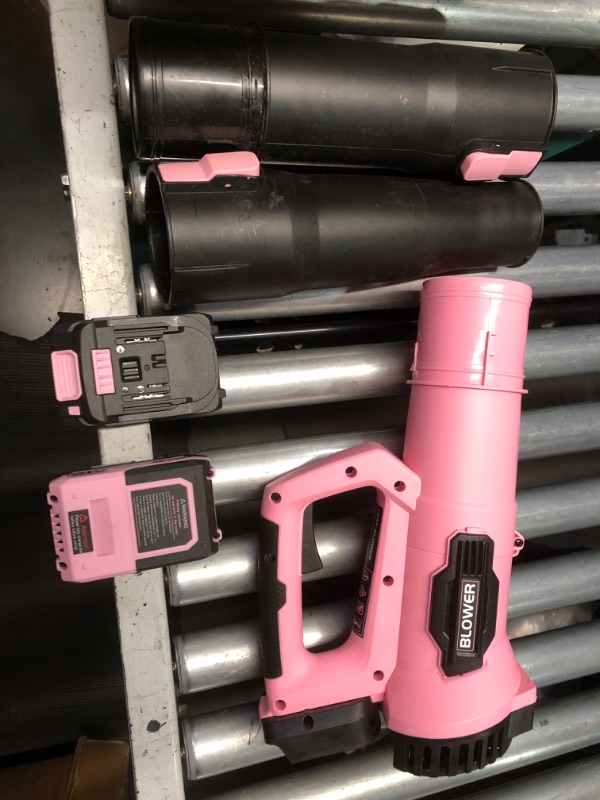 Photo 1 of ***PARTS ONLY***Leaf Blower, 21V Cordless Electric Blower with 2 2.0Ah Batteries and 1 Hour Fast Charger, Lightweight Leaf Blower for Patio Cleaning, Lawn Care, Blowing Fallen Leaves and Dust, etc.