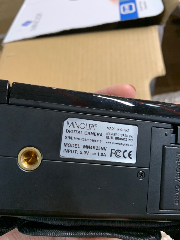 Photo 1 of ***(MISSING CHARGER)***Minolta MN4K25NV 4K Ultra HD 30 MP Night Vision Camcorder (Black)