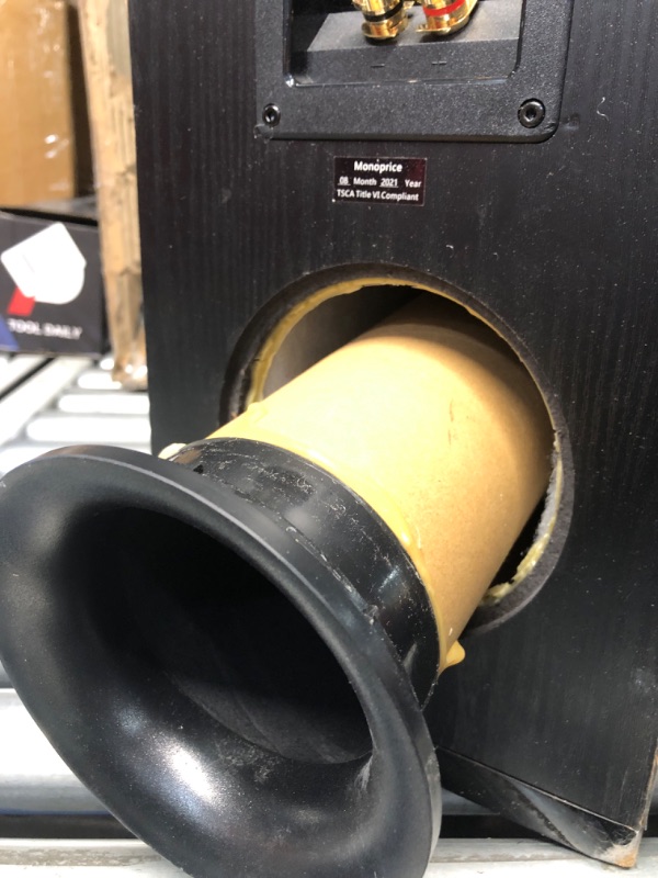 Photo 1 of * nonrefundable! *extremely damaged!* PARTS ONLY!* see pictures*  Monolith T5 Floorstanding Tower Speaker - Black (Each) Powerful Woofers, Punchy Bass, High Performance Audio, for Home Theater System - Audition Series