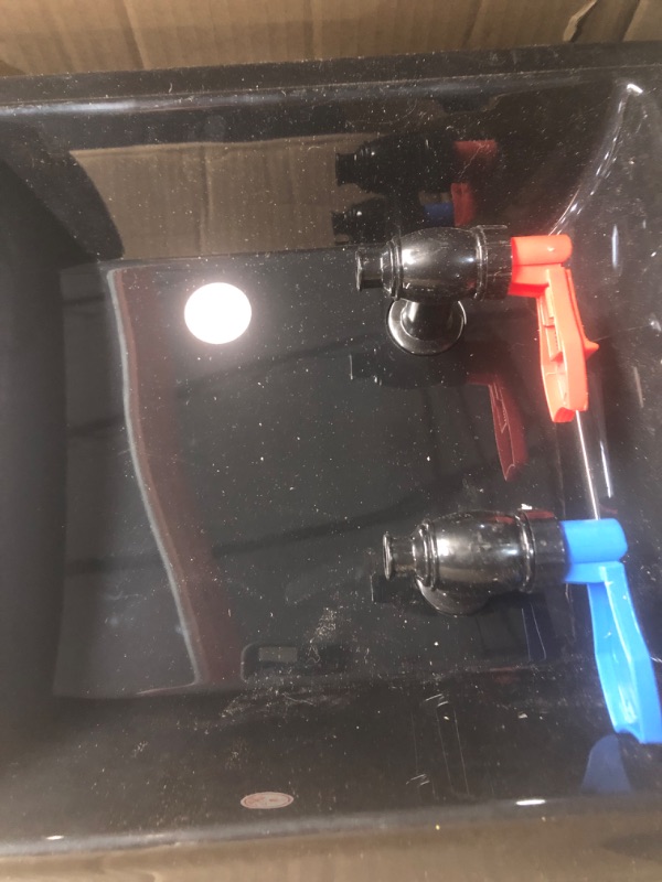 Photo 1 of **DAMAGED, DOOR IS FALLING OFF, UNABLE TO TEST**
Farberware FW29919 Freestanding Hot and Cool Water Cooler Dispenser, Black