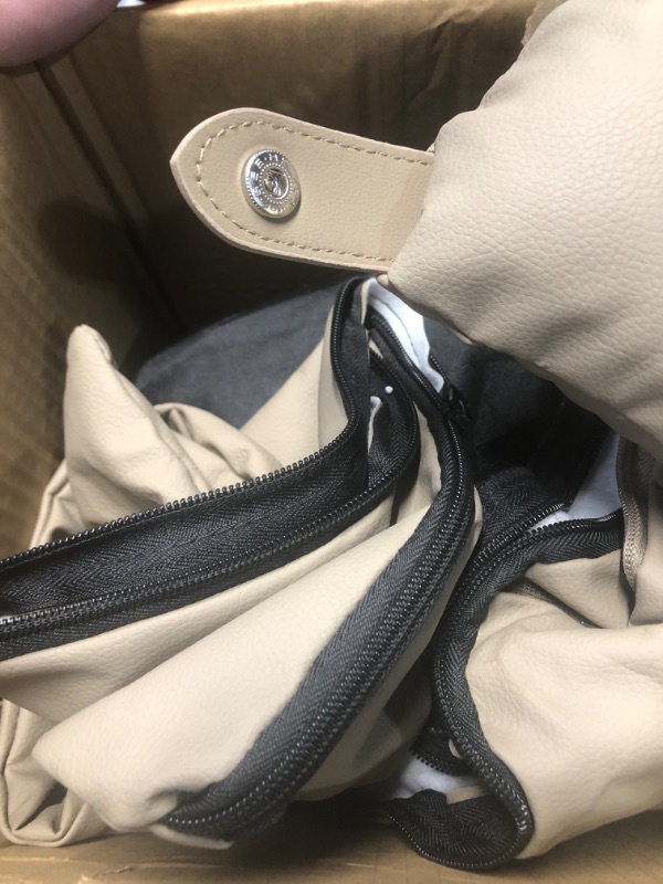 Photo 1 of (MISSING PARTS) (NOT A COMPLETE SET) FUNNYFUZZY Dog Car Seat for Small Dogs, Waterproof Dog Car Bed with Storage Pocket, Safety Clip-On Dogs Leash, Detachable Portable Pet Carseat (Grey, 21.65 x 19.69 x 17.72 inches)