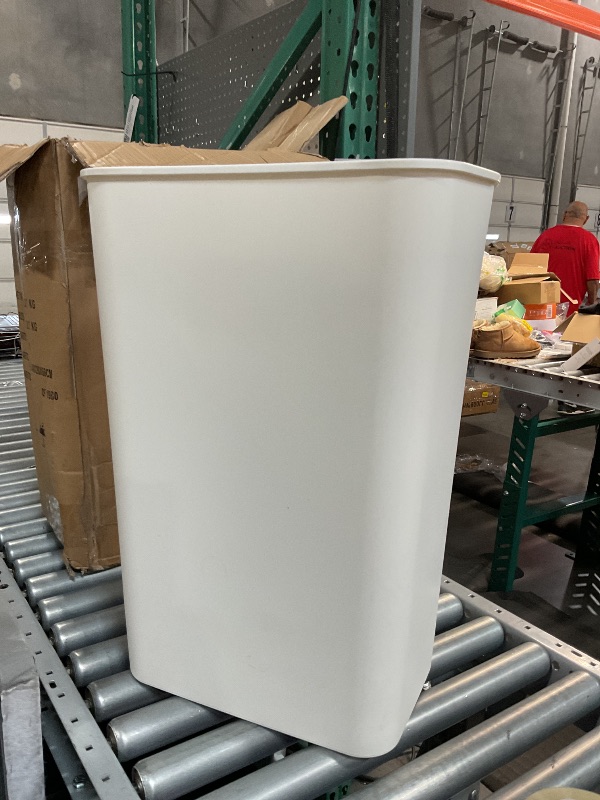 Photo 1 of (Used) SIMPLI-MAGIC 79502 13 Gallon Touchless Sensor Trash Can, Rectangle Garbage Bin, Perfect for Home, Kitchen, Office, White