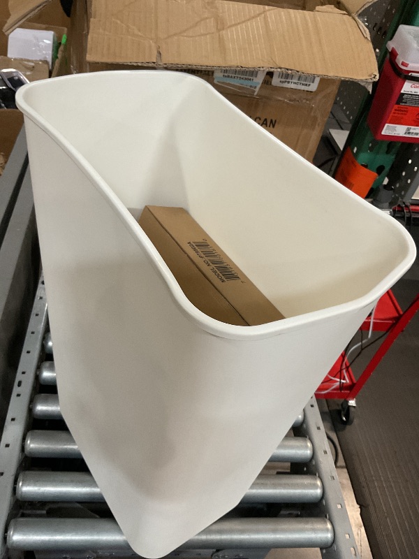 Photo 1 of (Used) SIMPLI-MAGIC 79502 13 Gallon Touchless Sensor Trash Can, Rectangle Garbage Bin, Perfect for Home, Kitchen, Office, White