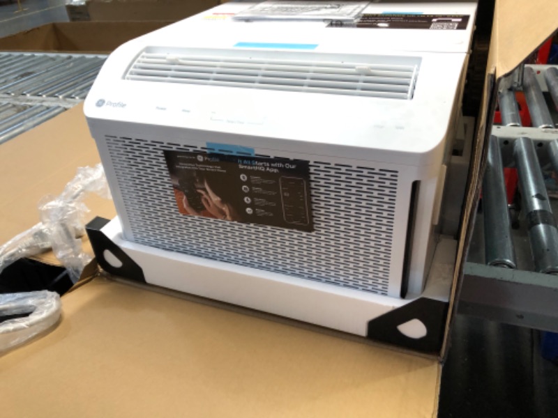 Photo 1 of ***USED - POWERS ON - UNABLE TO TEST FURTHER - LIKELY MISSING PARTS - SEE PICTURES***
AHTT06BC GE Clearview Air Conditioner 6,100, WiFi Enabled, Ultra Quiet for Small Rooms up to 250 Sq. FT, Full Window View with Easy Installation, Flex-Depth Design, 6100