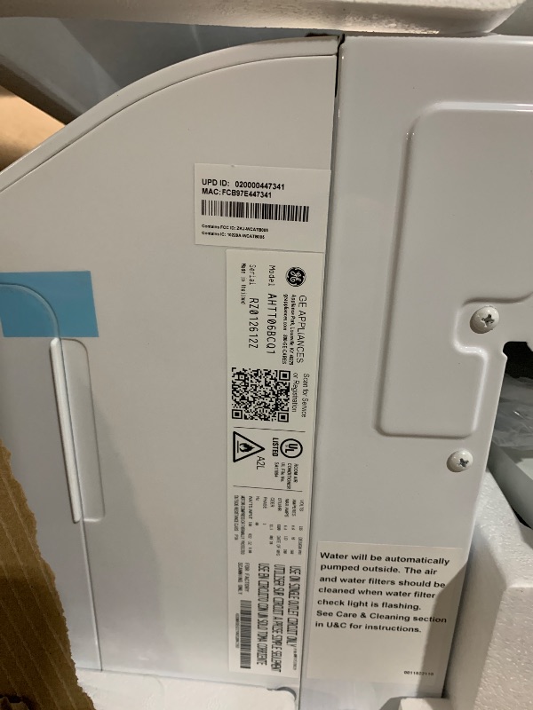 Photo 1 of (PARTS) (FAIR) (UNABLE TO TEST FULLY) Profile ClearView Ultra Quiet 10,000 BTU 115V Window Air Conditioner Cools 450 Sq. Ft. with Easy Install in White