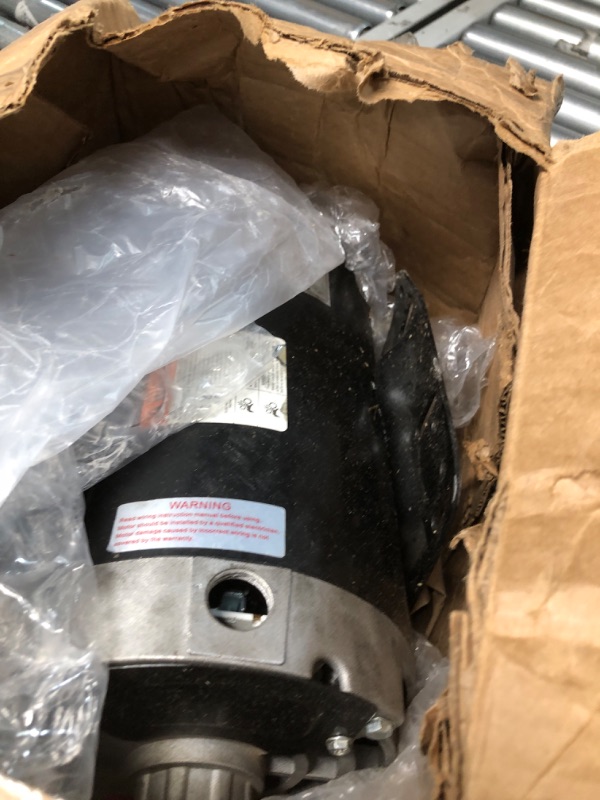 Photo 1 of (PARTS)/SCRAP) (USED/DAMAGED) indmall 5HP Electric Motor 56HZ Frame 3450RPM Single Phase Motor Air Compressor Motor 7/8 Inch Shaft 230V