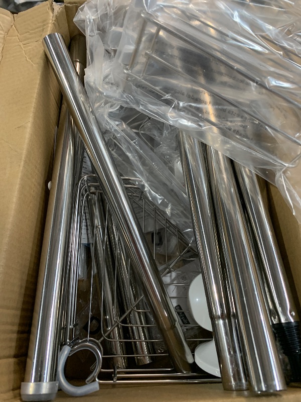 Photo 1 of (item sold for parts) SEIRIONE Corner Shower Caddy Tension Pole, Quick Setup, Rust-Free Bathroom Shower Organizer Corner