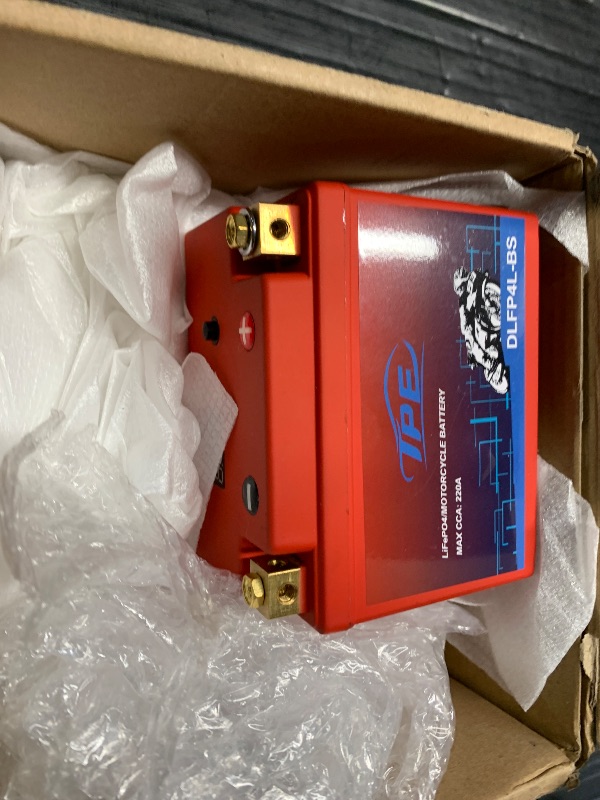 Photo 1 of TPE Lithium Motorcycle Powersport Battery LiFePO4 Engine Start Battery 12.8V 2AH 220CCA with BMS (Smart Battery Management System) 2500-8000 Life Cycles