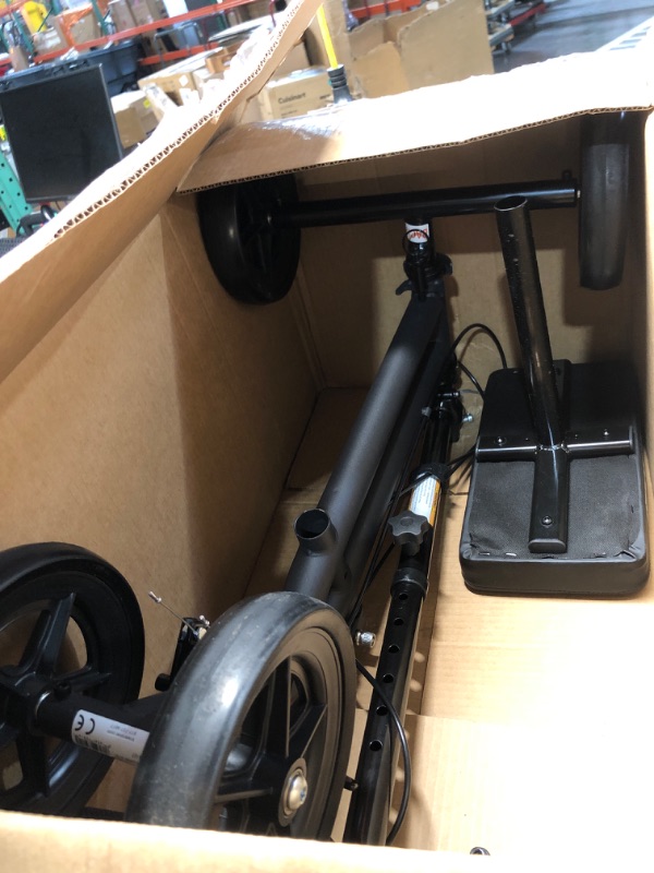 Photo 1 of ***FINAL SALE/PARTS ONLY/ LOOKS LIKE ITS MISSING SEAT CUSHION*** KneeRover Economy Knee Scooter Steerable Knee Walker for Adults for Foot Surgery, Broken Ankle, Foot Injuries - Foldable Knee Rover Scooter for Broken Foot Injured Leg Crutch with Dual Brake