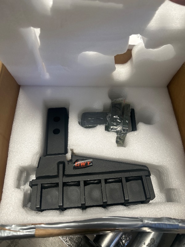 Photo 1 of *** PARTS ONLY ****GWTAUTO Adjustable Trailer Hitch with Hook, Tri-Ball (1-7/8" x 2" x 2-5/16") Drop Hitch, Fits 2.5-Inch Receiver, 6 Inch Drop Hitch, 18500 LBS GTW-Class 3 Tow Hitch for Heavy Duty Truck, Black