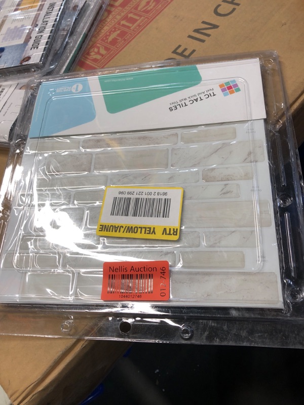 Photo 1 of *** FACTORY SEAL***Polito White 10 in. W x 10 in. H Peel and Stick Self-Adhesive Decorative Mosaic Wall Tile Backsplash (5-Tiles)
