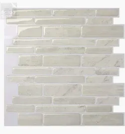 Photo 1 of *** FACTORY SEAL***Polito White 10 in. W x 10 in. H Peel and Stick Self-Adhesive Decorative Mosaic Wall Tile Backsplash (5-Tiles)
