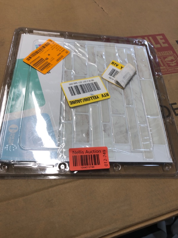 Photo 1 of *** FACTORY SEAL***Polito White 10 in. W x 10 in. H Peel and Stick Self-Adhesive Decorative Mosaic Wall Tile Backsplash (5-Tiles)
