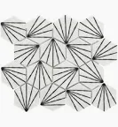 Photo 1 of (see all images)Art Deco White Hexagon 12x10.6in. Recycled Glass Matte Patterned Mosaic Floor and Wall Tile (8.9 sq. Ft./Box)


