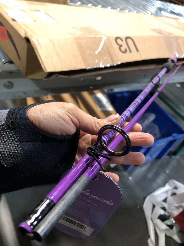 Photo 1 of ***PARTS ONLY*** ***NON REFUNDABLE*** BROKEN TIP AND NO WHEELS***Shakespeare Jellyfish Spinning Reel and Fishing Rod Combo, Purple, 5'6" - Medium - 2pc