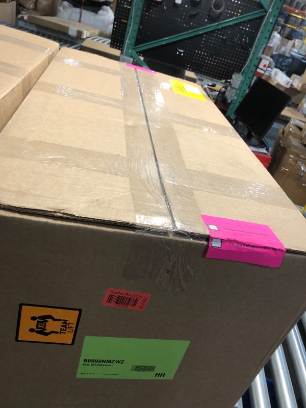 Photo 1 of ** TRUCK OR TRAILER PICK UP ONLY*** *** FACTORY SEAL***TOTO Drake Transitional Two-Piece Elongated 1.28 GPF Universal Height TORNADO FLUSH Toilet with CEFIONTECT, Cotton White - CST786CEFG#01