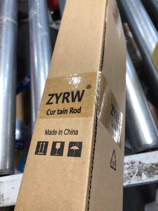 Photo 1 of *** FACTORY SEAL***ZYRW Blackout Curtain Rod for Windows 28 to 48 Inches, Wrap Around Heavy Duty Rod for Darkening, Modern Decorative Curtain Treatment, Matte Black