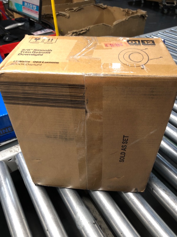 Photo 1 of *** FACTORY SEAL***Sunco 12 Pack 6 Inch LED Can Lights, Retrofit Recessed Lighting, Smooth Trim, 965 LM, 13W (75W Equivalent), 5000K Daylight, Dimmable, Damp Rated UL
