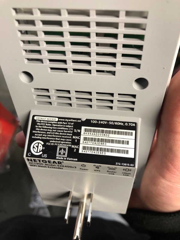 Photo 1 of (USED/FAIR) NETGEAR WiFi Mesh Range Extender EX6400 - Coverage up to 2100 sq.ft. and 35 devices with AC1900 Dual Band Wireless Signal Booster & Repeater (up to 1900Mbps speed), plus Mesh Smart Roaming