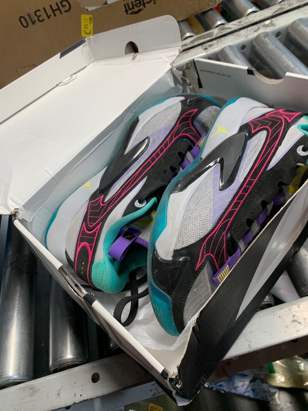 Photo 1 of (USED/FAIR) (SIGNS OF USE) NIKE Jordan Luka 2 Men's Basketball Shoes (DX8733-007, Wolf Grey/Black/Hyper Jade/Speed Yellow) Size 10