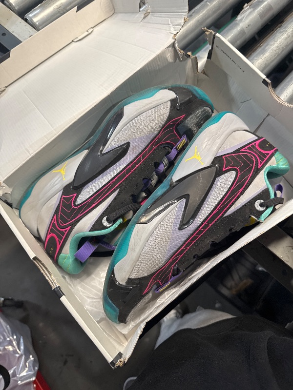 Photo 1 of (USED/FAIR) (SIGNS OF USE) NIKE Jordan Luka 2 Men's Basketball Shoes (DX8733-007, Wolf Grey/Black/Hyper Jade/Speed Yellow) Size 10
