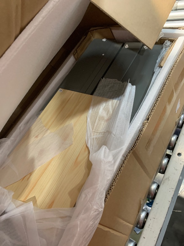 Photo 1 of (incomplete)(box 1 of 2) FAVSH Full Size Wood Pltaform Trundle and 3 Drawers/Upper Shelves,Multifunctional Storage Bed Frame,W/a Set of USB Ports & Sockets